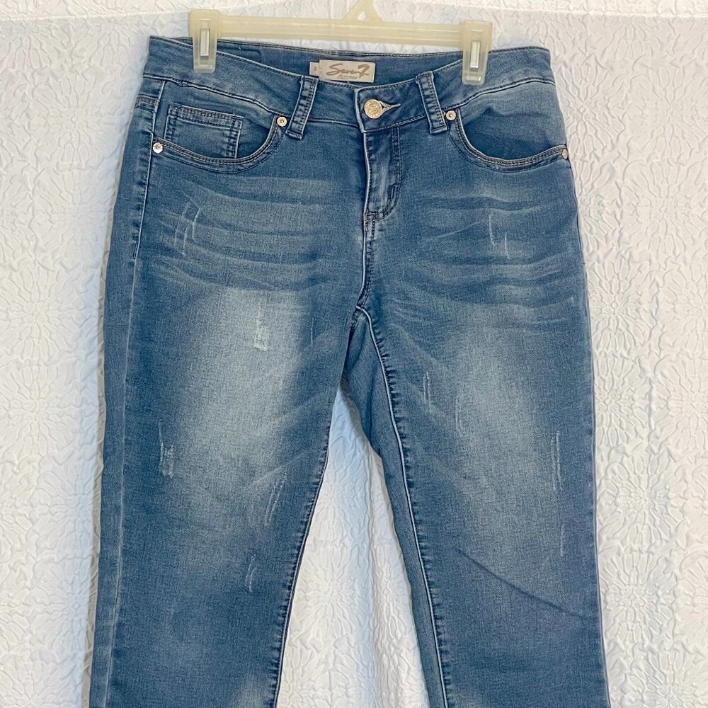 Seven 7 Jeans Womens 8 Denim Mid Wash Capri Cropped